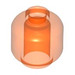 LEGO Transparent Neon Reddish Orange Minifigure Head (Recessed Solid Stud) (3274 / 3626)
