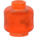 LEGO Transparentes Neonrot-Orange Minifigure Kopf (Sicherheitsbolzen) (3626 / 88475)