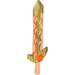 LEGO Transparentes Neonrot-Orange Nexo Knights Schwert mit Pearl Gold (24108)