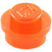 LEGO Transparant Neon Roodachtig Oranje Plaat 1 x 1 Ronde (6141 / 30057)