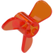 LEGO Transparent Neon Reddish Orange Propeller with 3 Blades (6041)