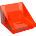 LEGO Néon orange rougeâtre transparent Pente 1 x 1 (31°)