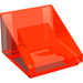 LEGO Orange rougeâtre néon transparent Pente 1 x 1 (31°) (50746 / 54200)