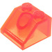 LEGO Transparent Neon Reddish Orange Slope 2 x 2 (45°) (3039)