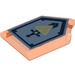 LEGO Transparentes Neonrot-Orange Fliese 2 x 3 Pentagonal mit Backfire Power Schild (22385 / 26001)