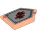 LEGO Transparent Neon Reddish Orange Tile 2 x 3 Pentagonal with Cloning Power Shield (22385 / 24481)