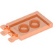 LEGO Transparant Neon Roodachtig Oranje Tegel 2 x 3 met Horizontaal Clips (Dikke open &#039;O&#039;-clips) (30350 / 65886)