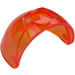 LEGO Gennemsigtig neon rødlig orange Visir (Stor) med Trapezoid (49480 / 89159)