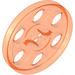 LEGO Transparent Neon Reddish Orange Wedge Belt Wheel (4185 / 49750)
