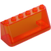 LEGO Transparent Neon Reddish Orange Windscreen 2 x 6 x 2 (4176 / 35336)