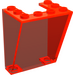 LEGO Transparentes Neonrot-Orange Windschutzscheibe 3 x 4 x 4 Invertiert (4872)