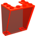 LEGO Transparent Neon Reddish Orange Windscreen 3 x 4 x 4 Inverted with Square Top Edges  (4872)