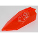 LEGO Transparent Neon Reddish Orange Windscreen 4 x 10 x 2.3 with Handle with Silver Circuitry Sticker (27165)