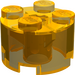 LEGO Transparent Neon Yellow Brick 2 x 2 Round