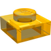 LEGO Transparent Neon Yellow Plate 1 x 1