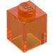 LEGO Transparent Orange Brick 1 x 1 (3005 / 30071)
