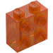 LEGO Transparent Orange Brick 1 x 2 x 2 with Studs on Opposite Sides (80796)