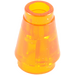 LEGO Transparent Orange Cone 1 x 1 with Top Groove (28701 / 59900)