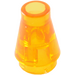 LEGO Transparent Orange Cone 1 x 1 without Top Groove (4589 / 6188)