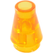 LEGO Transparent Orange Cone 1 x 1 without Top Groove (6188)