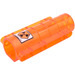 LEGO Orange transparent Cylindre 9 x 4 x 2 avec &#039;High Risk Area&#039; Autocollant (58947)