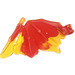 LEGO Transparent Orange Dragon Wing with Marbled Red