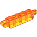 LEGO Transparent Orange Hinge Brick 1 x 4 Locking Double (30387 / 54661)