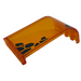 LEGO Transparent Orange Panel 3 x 4 x 6 with Curved Top with Black Rocks Sticker (2571)