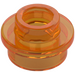 LEGO Orange Transparent assiette 1 x 1 Rond avec Tenon ouvert (28626 / 85861)