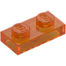 LEGO Orange Transparent assiette 1 x 2 (3023 / 28653)