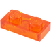 LEGO Transparent Orange Plate 1 x 2 (6225 / 28653)