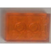 LEGO Transparent Orange Plate 2 x 3 (3021)