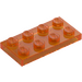 LEGO Orange Transparent Plaque 2 x 4 (3020)