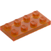 LEGO Transparent Orange Plate 2 x 4 (3020 / 5584)