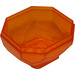 LEGO Transparent Orange Rock 4 x 4 x 1.6 Bottom (30294 / 42291)