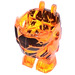 LEGO Transparentes Orange Felsen Monster Körper mit Schwarz Dekoration