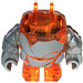 LEGO Transparent Orange Rock Monster Body with Gray with Arms