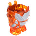 LEGO Transparent Orange Rock Monster Body with Gray without Arms