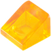 LEGO Orange transparent Pente 1 x 1 (31°) (50746 / 54200)