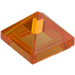 LEGO Transparant oranje Helling 1 x 1 x 0.7 Piramide (22388 / 35344)