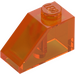 LEGO Transparent Orange Slope 1 x 2 (45°) (3040)