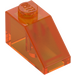 LEGO Transparent Orange Slope 1 x 2 (45°) (3040 / 6270)