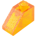 LEGO Orange transparent Pente 1 x 2 (45°) (3040 / 6270)