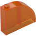 LEGO Transparent Orange Slope 1 x 4 x 3 Curved (65734)