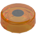 LEGO Orange Transparent Tuile 1 x 1 Rond avec Argent Dot (35380)