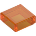 LEGO Transparent Orange Tile 1 x 1 with Groove (3070)