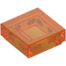 LEGO Transparent Orange Tile 1 x 1 with Groove (3070 / 30039)