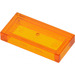 LEGO Orange transparent Tuile 1 x 2 avec rainure (30070 / 35386)