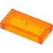 LEGO Transparent Orange Tile 1 x 2 with Groove (3069)