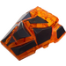 LEGO Orange transparent Coin 4 x 4 avec Jagged Angles avec Lava Crust (24374 / 64867)
